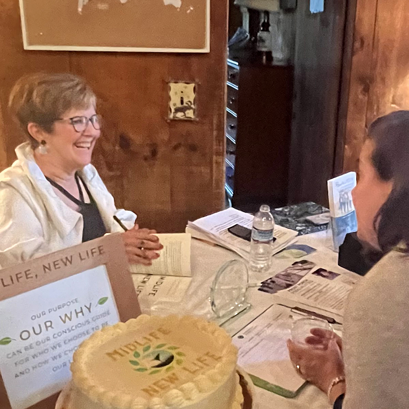 Sandy at a booksigning event
